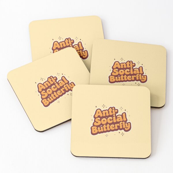 Item preview, Anti-Social Butterfly Groovy Retro | Funny Introvert Sarcastic designed and sold by MotivAura.