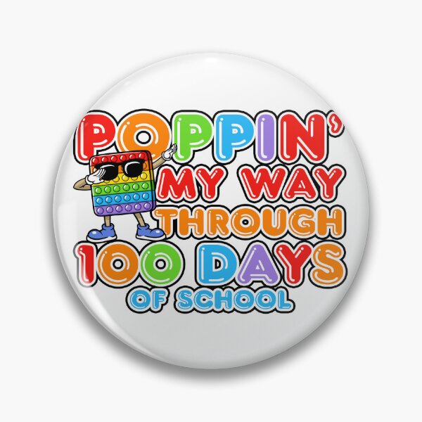 Item preview, Poppin’ My Way Through 100 Days of School – Fun Pop-It School Design designed and sold by JA World - Art & Design.