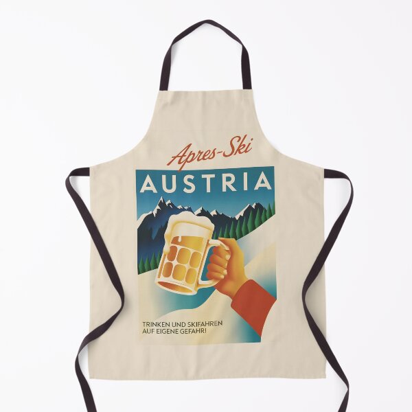 Item preview, Vintage Après-Ski Austria Poster – Retro Ski Lodge Art With Beer Mug & Alpine Mountains designed and sold by paulo silveira.