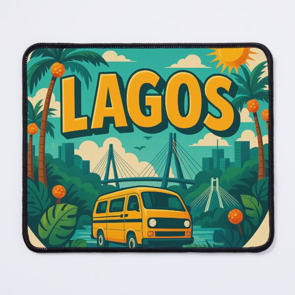 Item preview, Lagos Danfo Retro Travel Sticker – Vintage Nigeria City Art designed and sold by ColorPrint45.