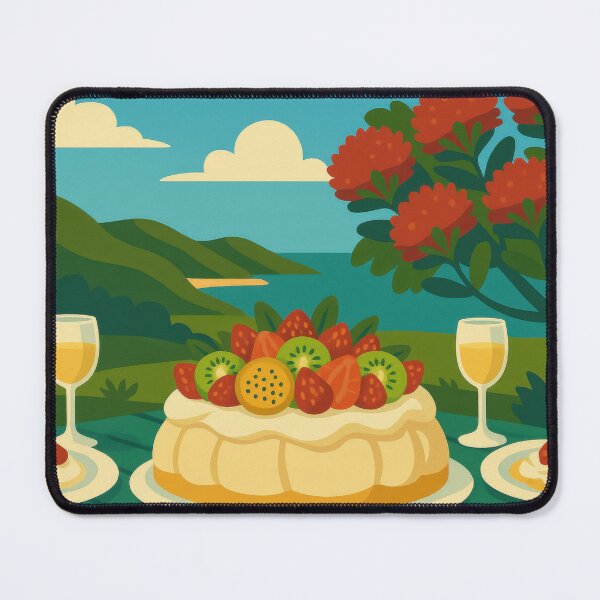 Item preview, New Zealand Christmas Pavlova — A Sunny Kiwi Christmas Scene designed and sold by kornkobart.