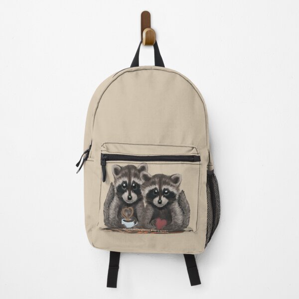 Item preview, Cute Raccoons with cofee and a heart designed and sold by AdRonDesign.