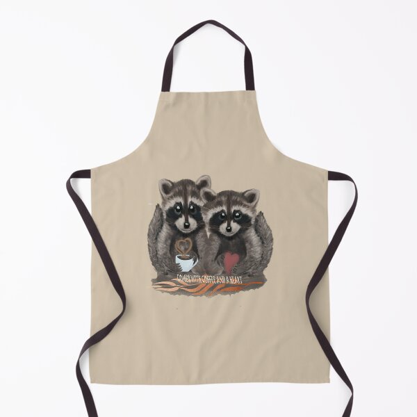 Item preview, Cute Raccoons with cofee and a heart designed and sold by AdRonDesign.