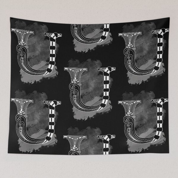 Item preview, Monogram U zen patterns designed and sold by TangleH-art.