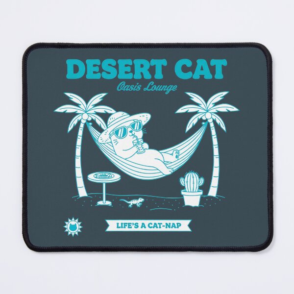 Item preview, Desert Cat Oasis Lounge - Life's A Cat-Nap Retro Vacation designed and sold by AwesomeBeyondLimits.