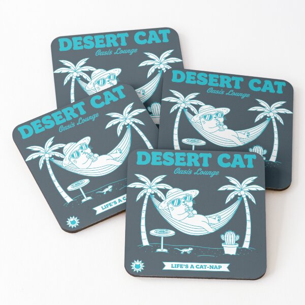 Item preview, Desert Cat Oasis Lounge - Life's A Cat-Nap Retro Vacation designed and sold by AwesomeBeyondLimits.