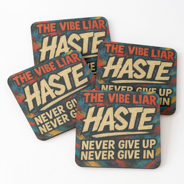 Item preview, THE VIBE LIAR HASTE – NEVER GIVE UP NEVER GIVE IN designed and sold by Rectoryprint.