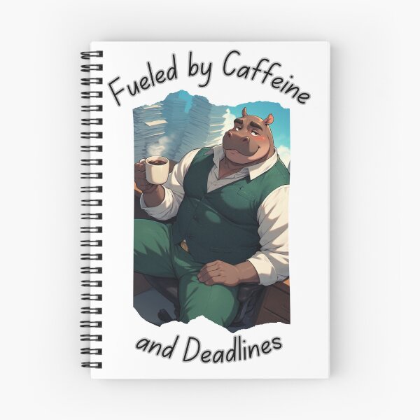 Item preview, Fueled by Caffeine and Deadlines ~ Larry designed and sold by Weathering Life Beautifully.