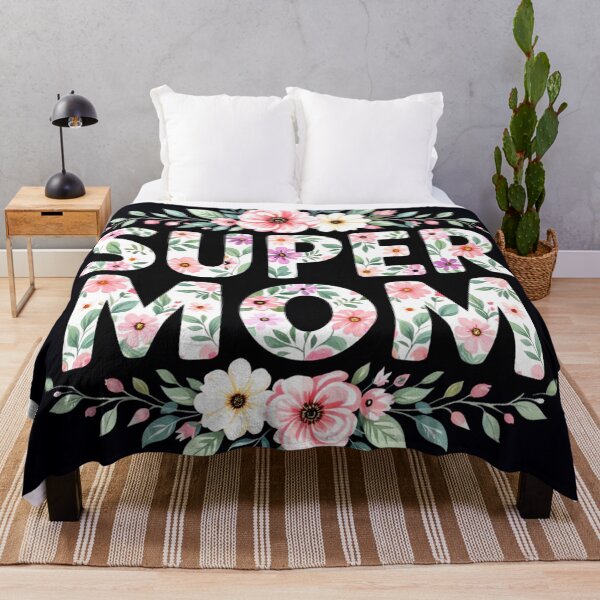 Item preview, super mom typographical floral colorful design designed and sold by SmashingDeals.