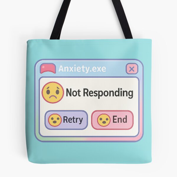 Artikelvorschau, Angstzustände reagieren nicht – Fehlermeldung – Lustiges Pastell-Vaporwave-Design – Niedlich – Psychische Gesundheit entworfen und verkauft von AOG-DESIGNS.