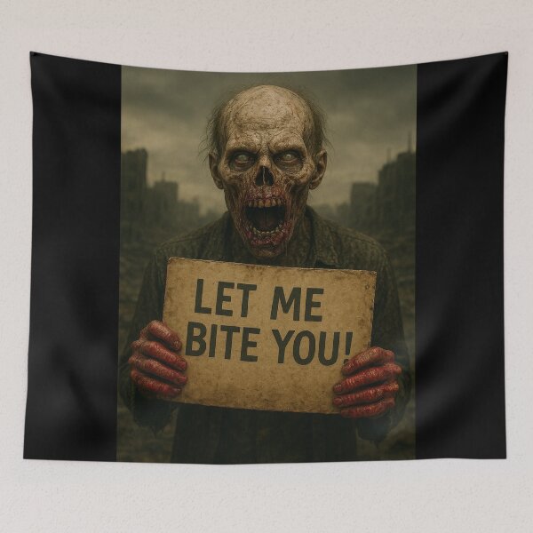 Item preview, Walker/ zombie Let me bite you (oil paint version) designed and sold by WednesdayAndYou.