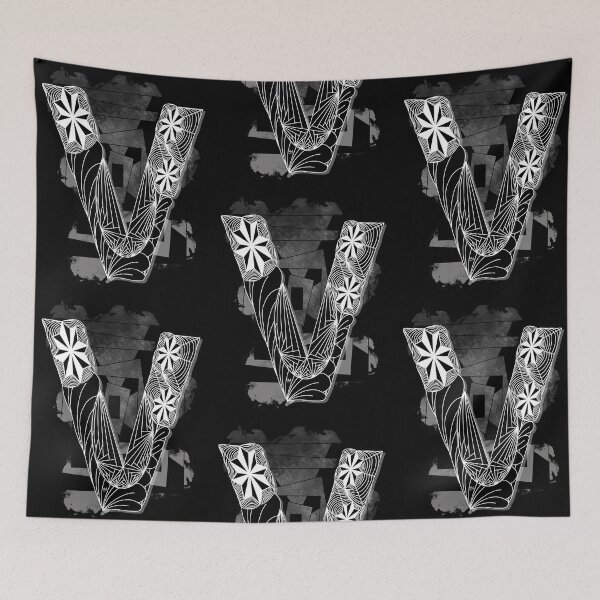 Item preview, Monogram V zen patterns designed and sold by TangleH-art.