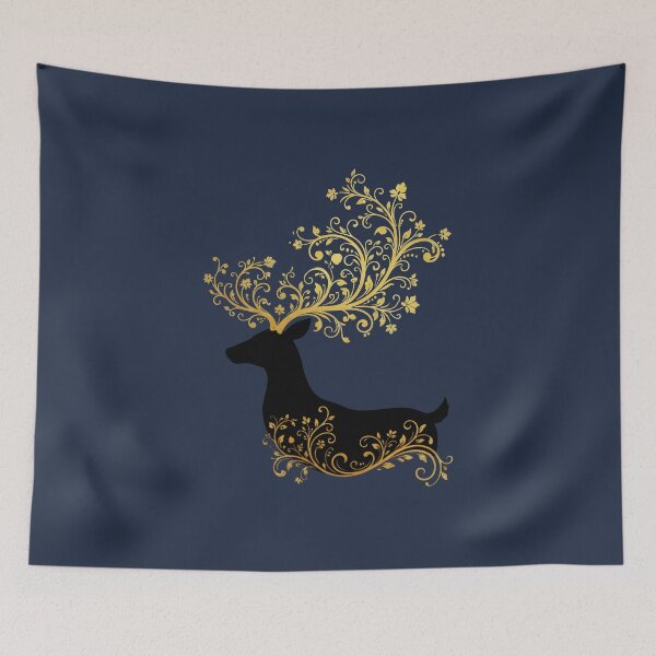 Item preview, Elegant Golden Reindeer Filigree Art designed and sold by Dakson Design - Fantasy Art.