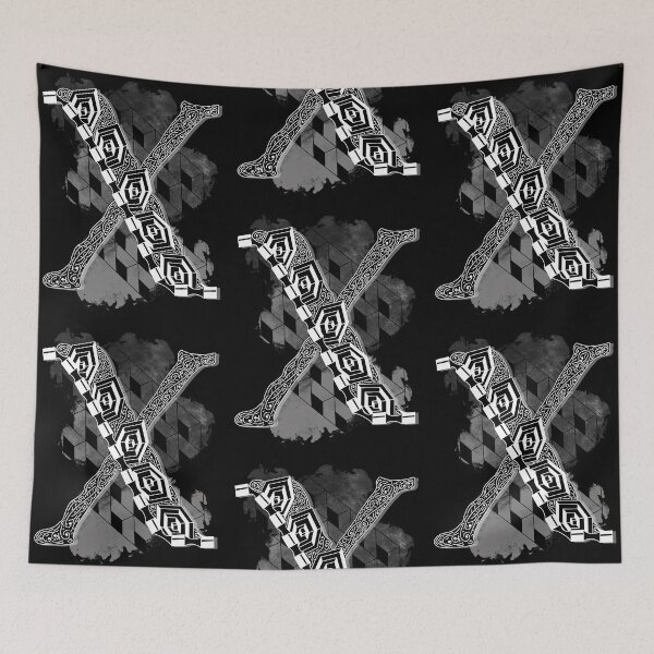 Item preview, Monogram X zen patterns designed and sold by TangleH-art.