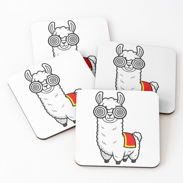 Item preview, Cute Llama Swirly Glasses Cartoon Animal designed and sold by k3rstman1.