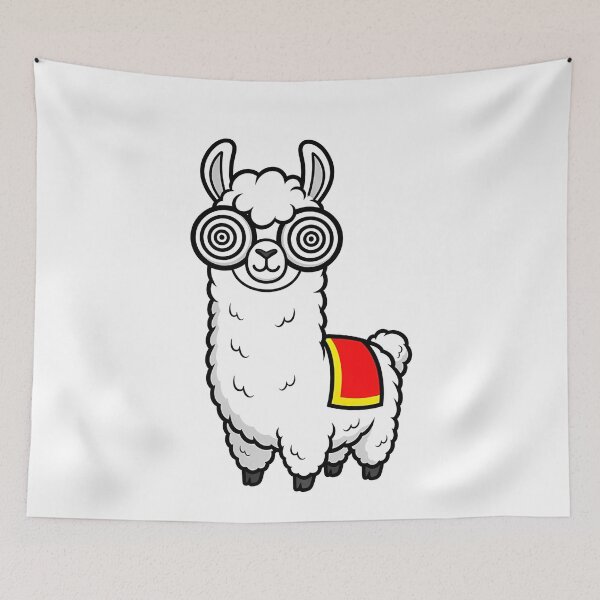 Item preview, Cute Llama Swirly Glasses Cartoon Animal designed and sold by k3rstman1.