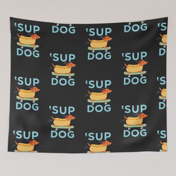 Item preview, Skater Hotdog Dog ‘Sup Design designed and sold by Endorphin Ink.