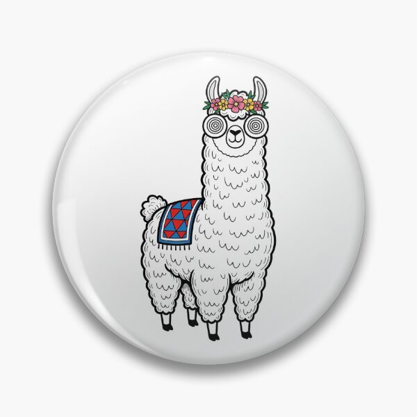 Item preview, Cute Floral Llama with Glasses Boho Animal designed and sold by k3rstman1.