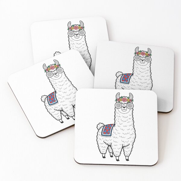 Item preview, Cute Floral Llama with Glasses Boho Animal designed and sold by k3rstman1.
