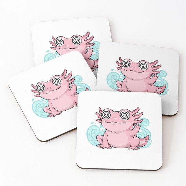 Item preview, Cute Hypnotic Pink Axolotl Water Swirls designed and sold by k3rstman1.