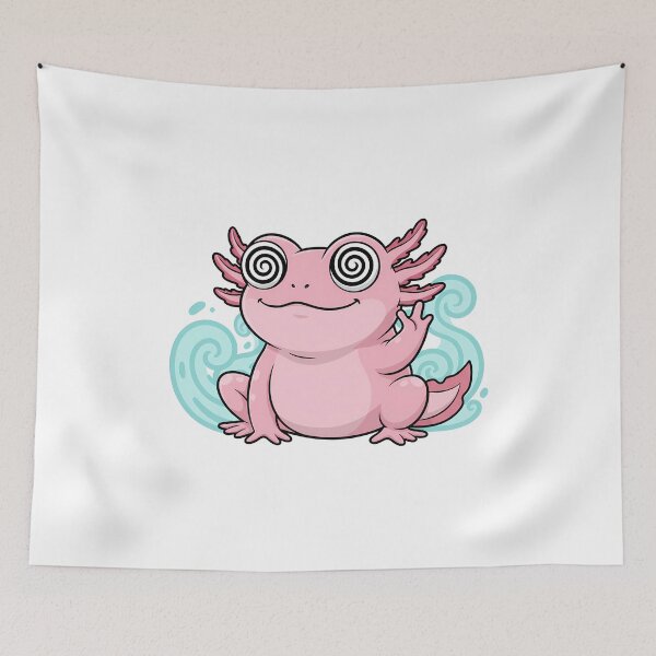 Item preview, Cute Hypnotic Pink Axolotl Water Swirls designed and sold by k3rstman1.