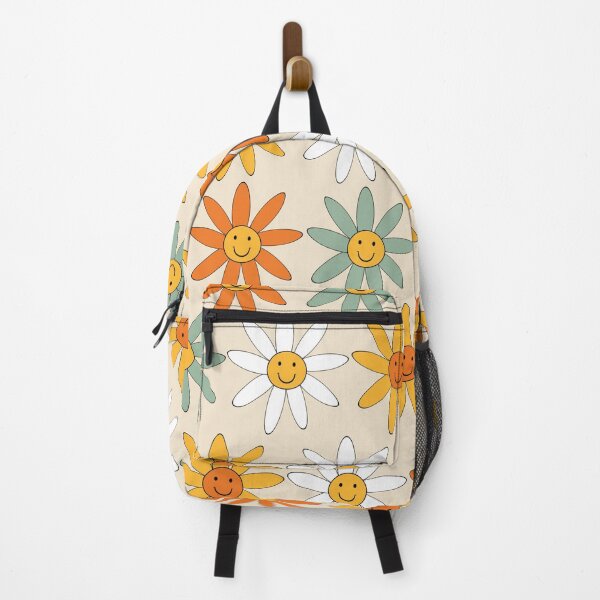 Item preview, 1960s 1970s Retro Hippy Boho Flower Power Happy Face Daisy designed and sold by RetroMaggie.