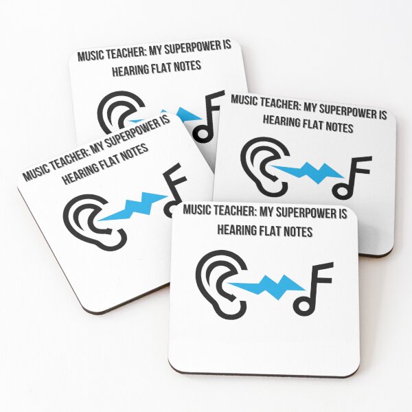Item preview, Music Teacher Superpower T-Shirt - 'Hearing Flat Notes' - Funny Instructor Gift Tee designed and sold by INWESTOR88.