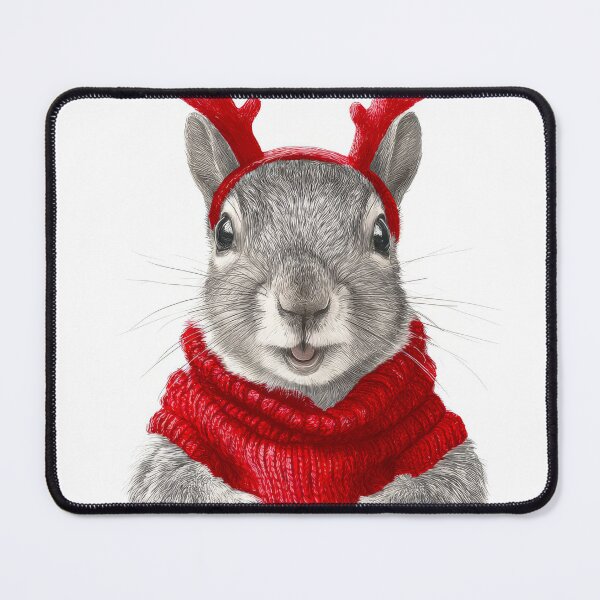 Item preview, Squirrel in Christmas Jumper and Reindeer Antler designed and sold by scicilysimonee.