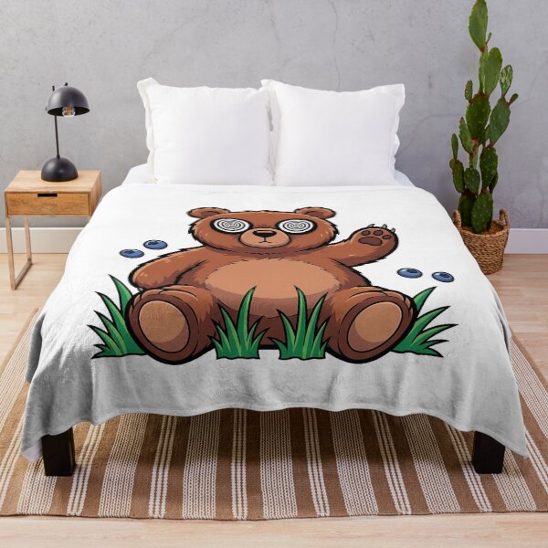 Item preview, Hypnotized Bear with Blueberries Funny Cartoon designed and sold by k3rstman1.