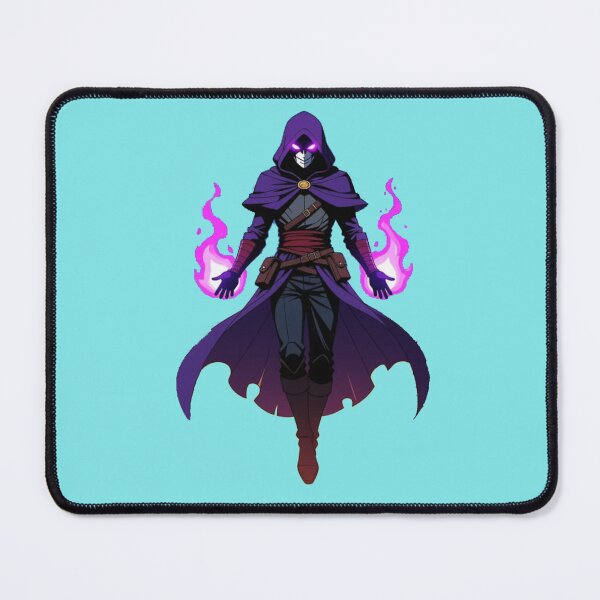 Item preview, Mystic Shadow Sorcerer – Purple Flame Anime Warrior Design designed and sold by Brightstudio00.