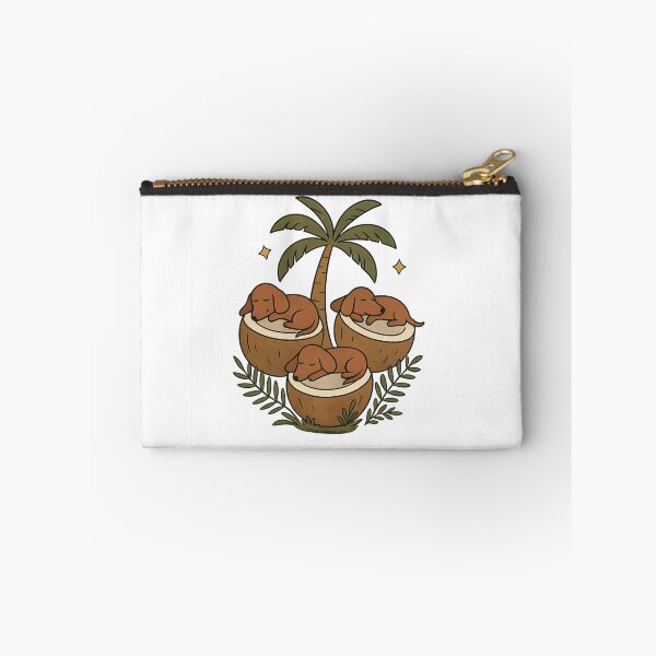 Item preview, Coconut Dachshunds – Cute Sleeping Sausage Dogs Tropical Illustration designed and sold by Stefan Slater.