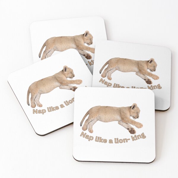 Item preview, Nap Like a Lion–King | Cute Baby Lion Sleeping | Wildlife inspiration designed and sold by Katja LebenFreude.