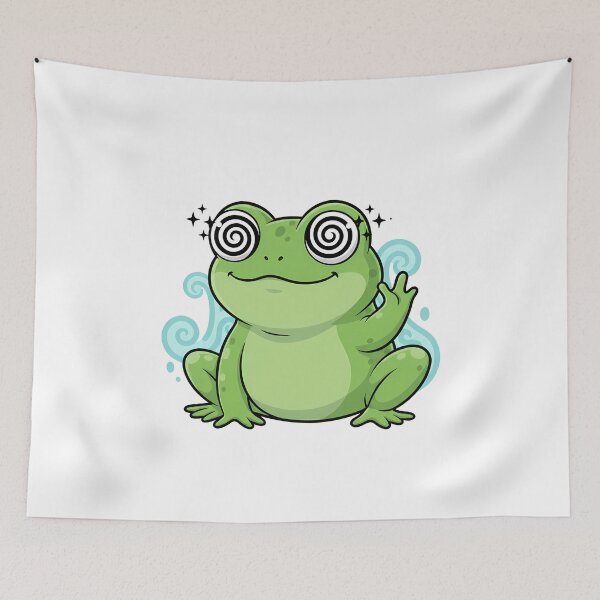 Item preview, Hypnotic Frog Cartoon Whimsical Psychedelic Animal designed and sold by k3rstman1.