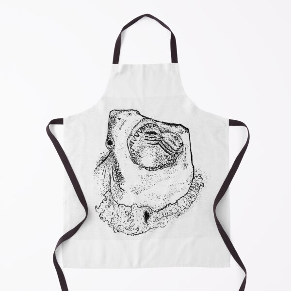 Item preview, Great White Shark Head Teeth and Texture Stipple Art designed and sold by wbhny.