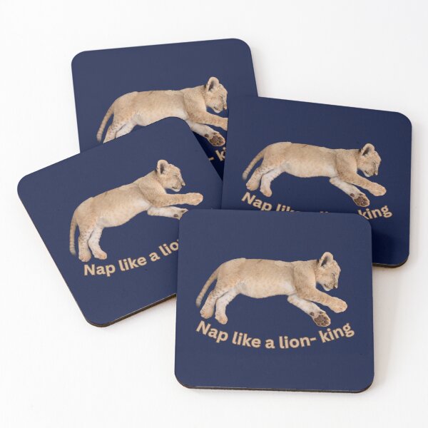 Item preview, Nap Like a Lion–King | Cute Baby Lion Sleeping | Wildlife inspiration designed and sold by Katja LebenFreude.