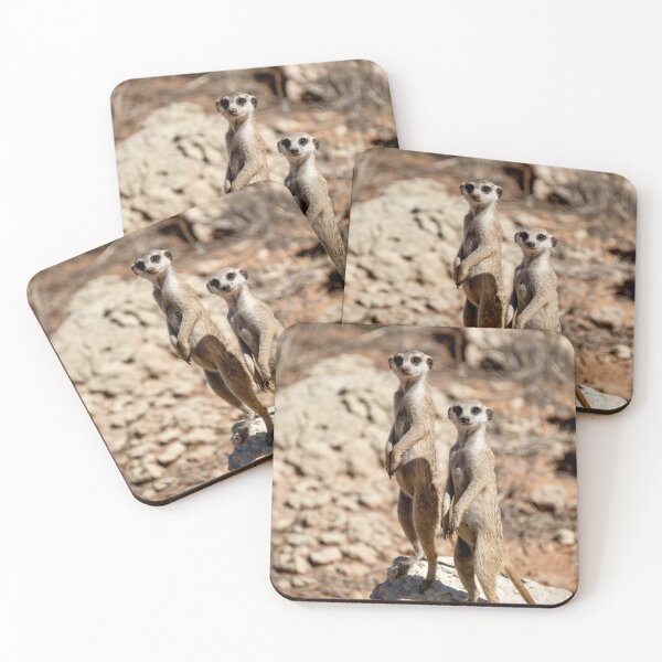 Item preview, Two Meerkats Standing Guard On A Desert Rock designed and sold by DavideAntoniani.