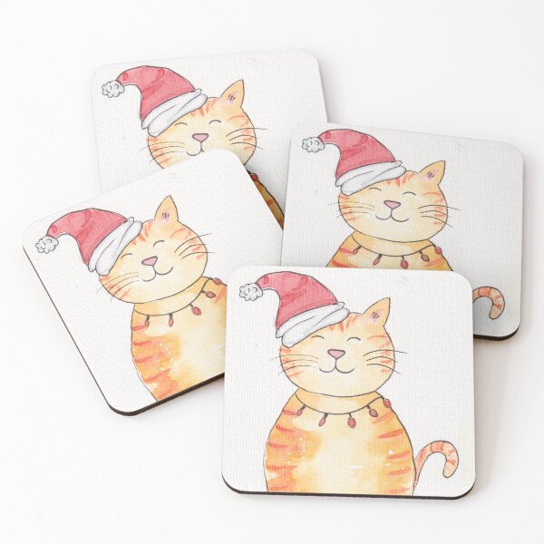 Item preview, Christmas Ginger Cat designed and sold by Kirsten Robinson Art.