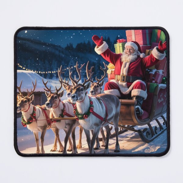 Item preview, Santa's sleigh is pulled by reindeer. designed and sold by DZIERANA.