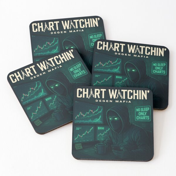 Item preview, Chart Watchin' – Crypto Degen Night Monitor Art designed and sold by Bored Elon.