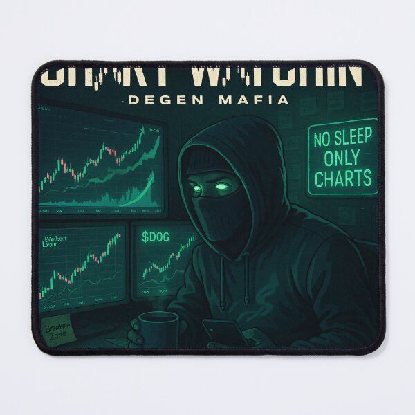Item preview, Chart Watchin' – Crypto Degen Night Monitor Art designed and sold by Bored Elon.