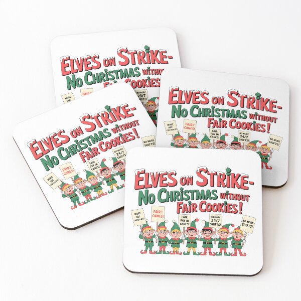 Item preview, Elves on Strike – No Christmas Without Fair Cookies! designed and sold by AjerDzordan.