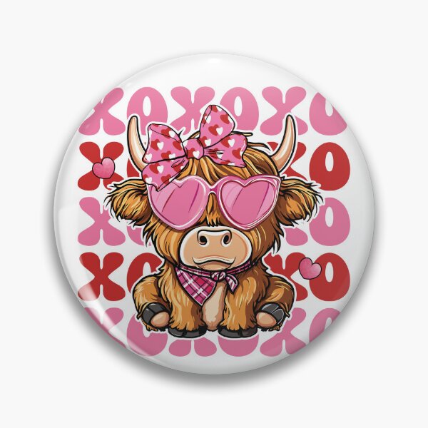 Item preview, Cute Highland Cow Valentine  designed and sold by PixelExpressStudio.