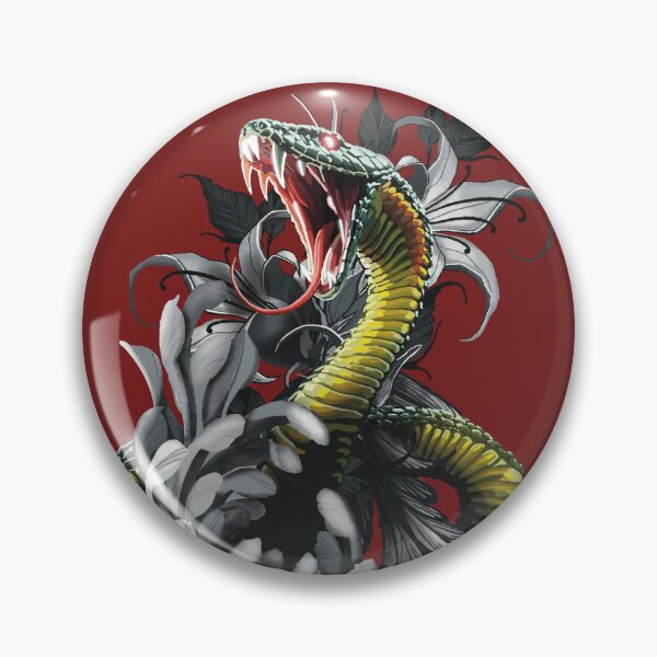 Item preview, Floral Serpent Illustration – Dark Botanical Snake Art Design designed and sold by Pandositive.