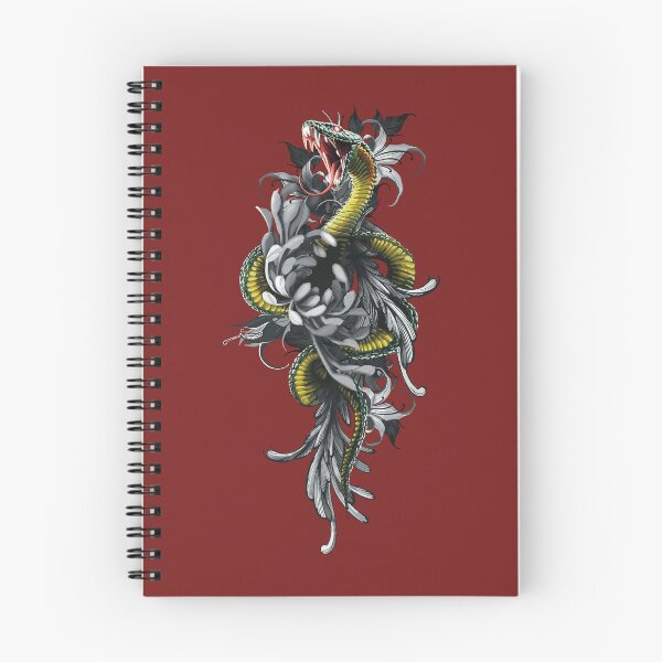 Item preview, Floral Serpent Illustration – Dark Botanical Snake Art Design designed and sold by Pandositive.