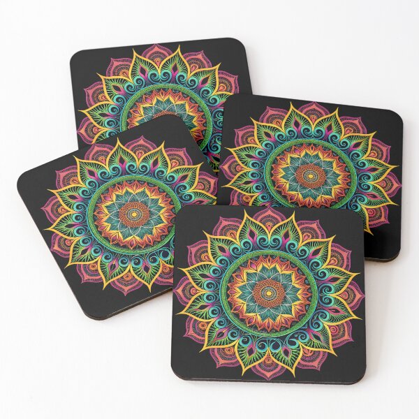 Item preview, Unique Aesthetic Vivid Mandala Color Spiral designed and sold by HLPsychDesigns.