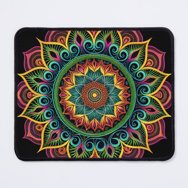 Item preview, Unique Aesthetic Vivid Mandala Color Spiral designed and sold by HLPsychDesigns.
