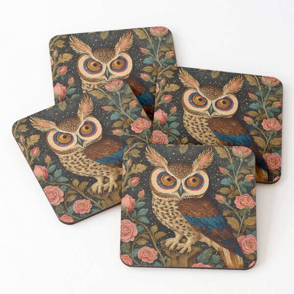 Item preview, A beautiful owl in a fantastic forest at night. designed and sold by Natalia-Vlad.