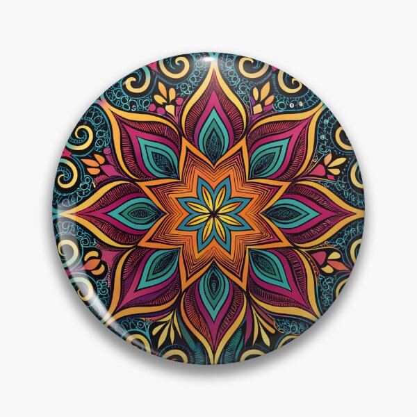 Item preview, Neon Glow Unique Aesthetic Mandala Design designed and sold by HLPsychDesigns.