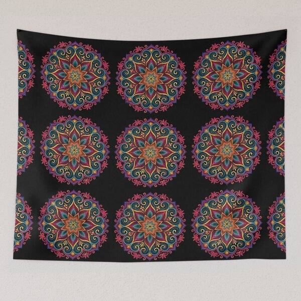 Item preview, Neon Glow Unique Aesthetic Mandala Design designed and sold by HLPsychDesigns.