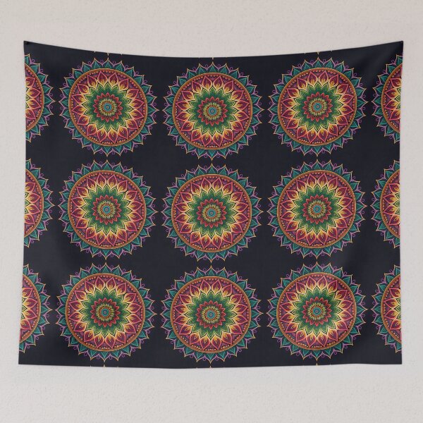 Item preview, Radiant Psychedelic Mandala With Unique Aesthetic Flow designed and sold by HLPsychDesigns.
